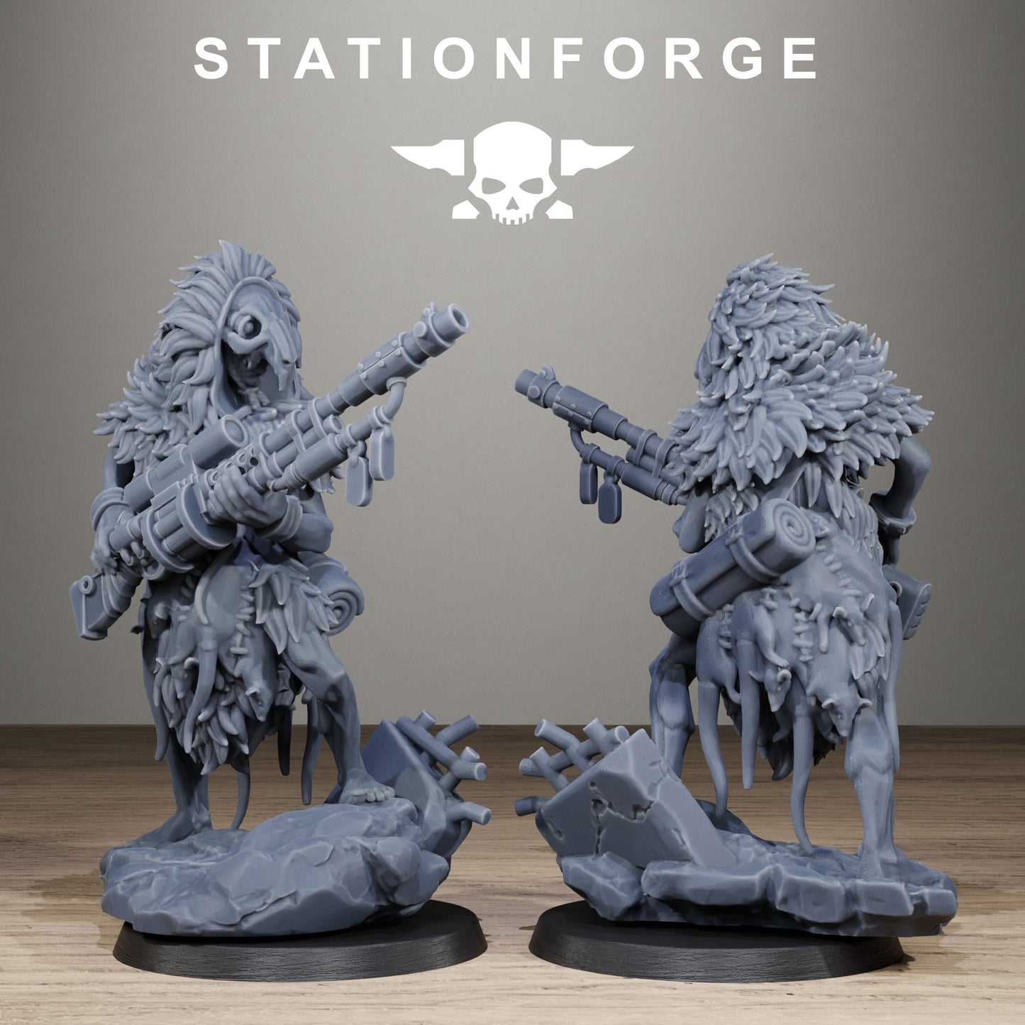 Techno Savages Scrap Tribers, Modular Sci-Fi Techno-Bot Miniatures by STATIONFORGE, Grimdark Wargames Proxy - photo 8