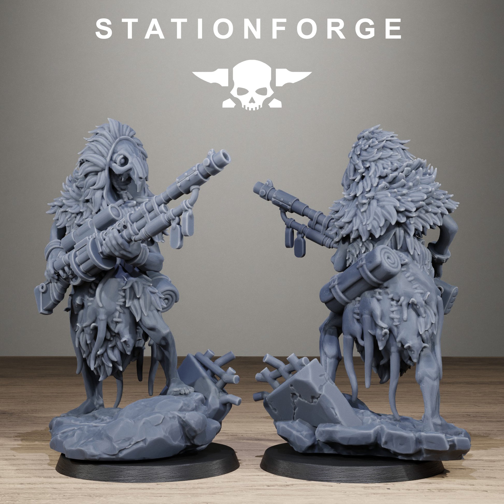 Techno Savages Scrap Tribers, Modular Sci-Fi Techno-Bot Miniatures by STATIONFORGE, Grimdark Wargames Proxy - photo 8