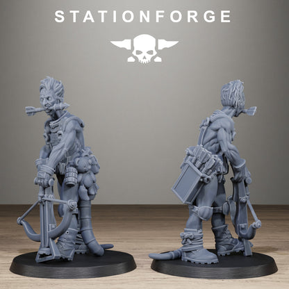 Techno Savages Scrap Tribers, Modular Sci-Fi Techno-Bot Miniatures by STATIONFORGE, Grimdark Wargames Proxy - photo 10