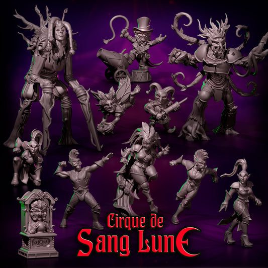 Cirque de Sang Lune by Punga Miniatures - Wargame Scale 3D Printed Miniature - Support Staff