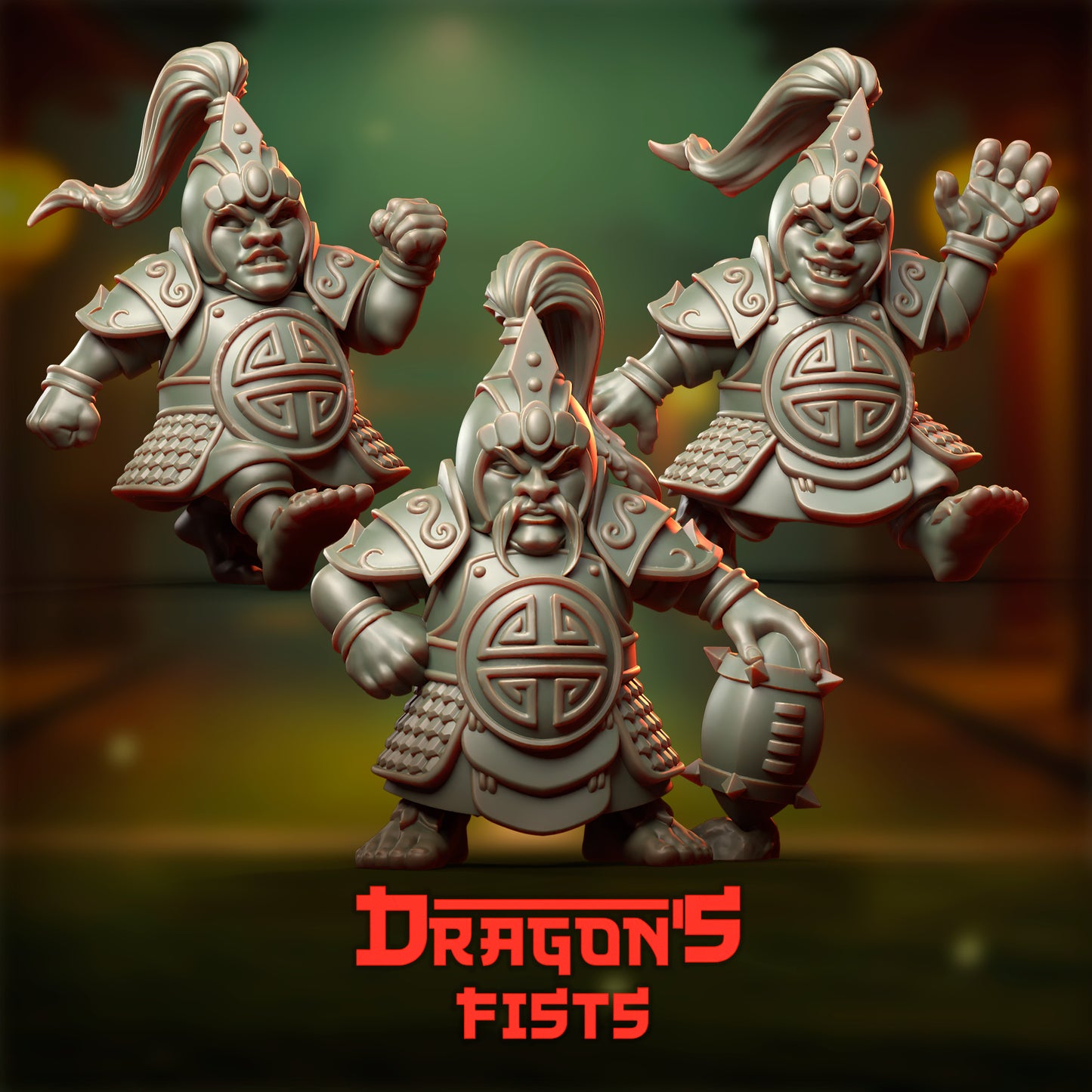 Dragon's Fists by Punga Miniatures - Wargame Scale 3D Printed Miniature