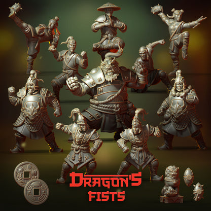 Dragon's Fists by Punga Miniatures - Wargame Scale 3D Printed Miniature