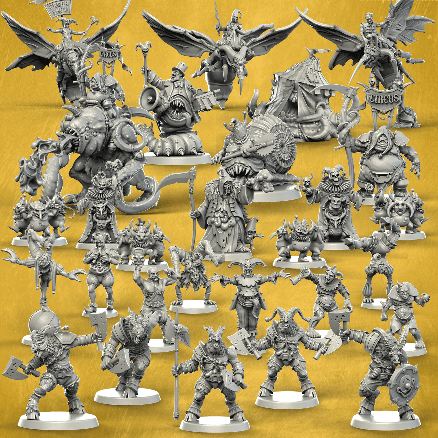 The Grand Plague Circus by Punga Miniatures - Wargame Scale 3D Printed Miniature