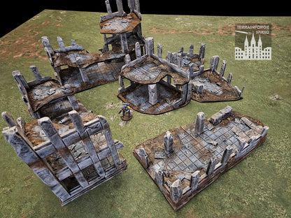 Pro Painted Modular Wargaming Terrain for Sci-Fi and Historic Tabletop Wargames