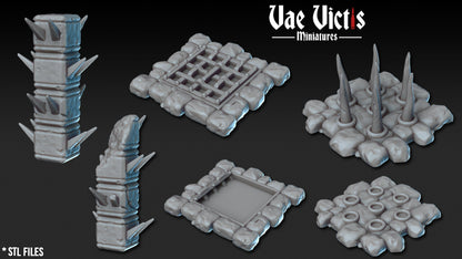 Fantasy Modular Arena Set Medieval Building 28mm Tabletop Terrain 32mm Terrain suitable for Fantasy Wargames and Tabletop RPGs