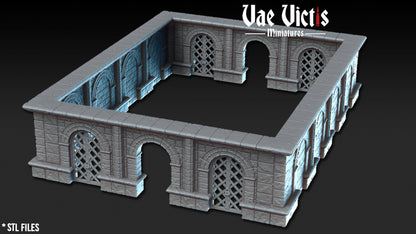 Fantasy Modular Arena Set Medieval Building 28mm Tabletop Terrain 32mm Terrain suitable for Fantasy Wargames and Tabletop RPGs