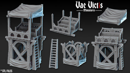 Fantasy Modular Arena Set Medieval Building 28mm Tabletop Terrain 32mm Terrain suitable for Fantasy Wargames and Tabletop RPGs
