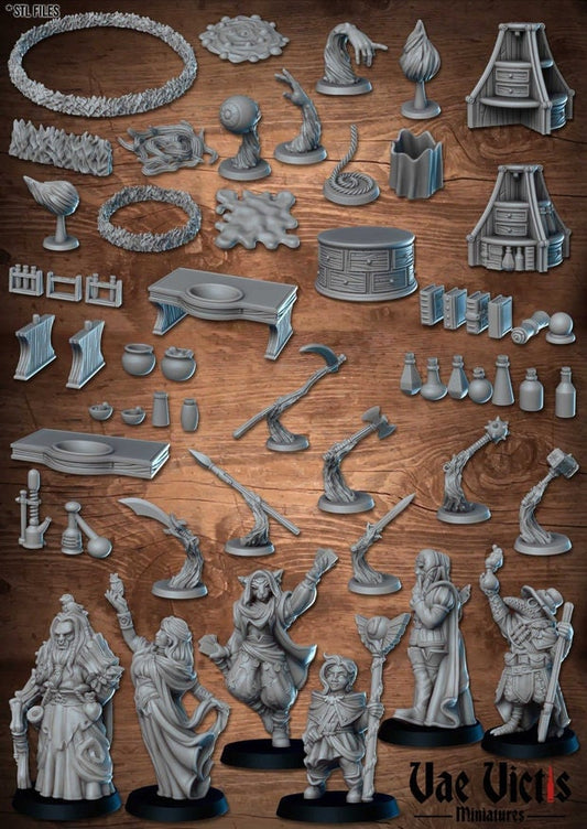 Fantasy Magic and Spell Set 28mm Tabletop Terrain, Tabletop Spells, 32mm Terrain suitable for Fantasy Wargames and Tabletop RPGs