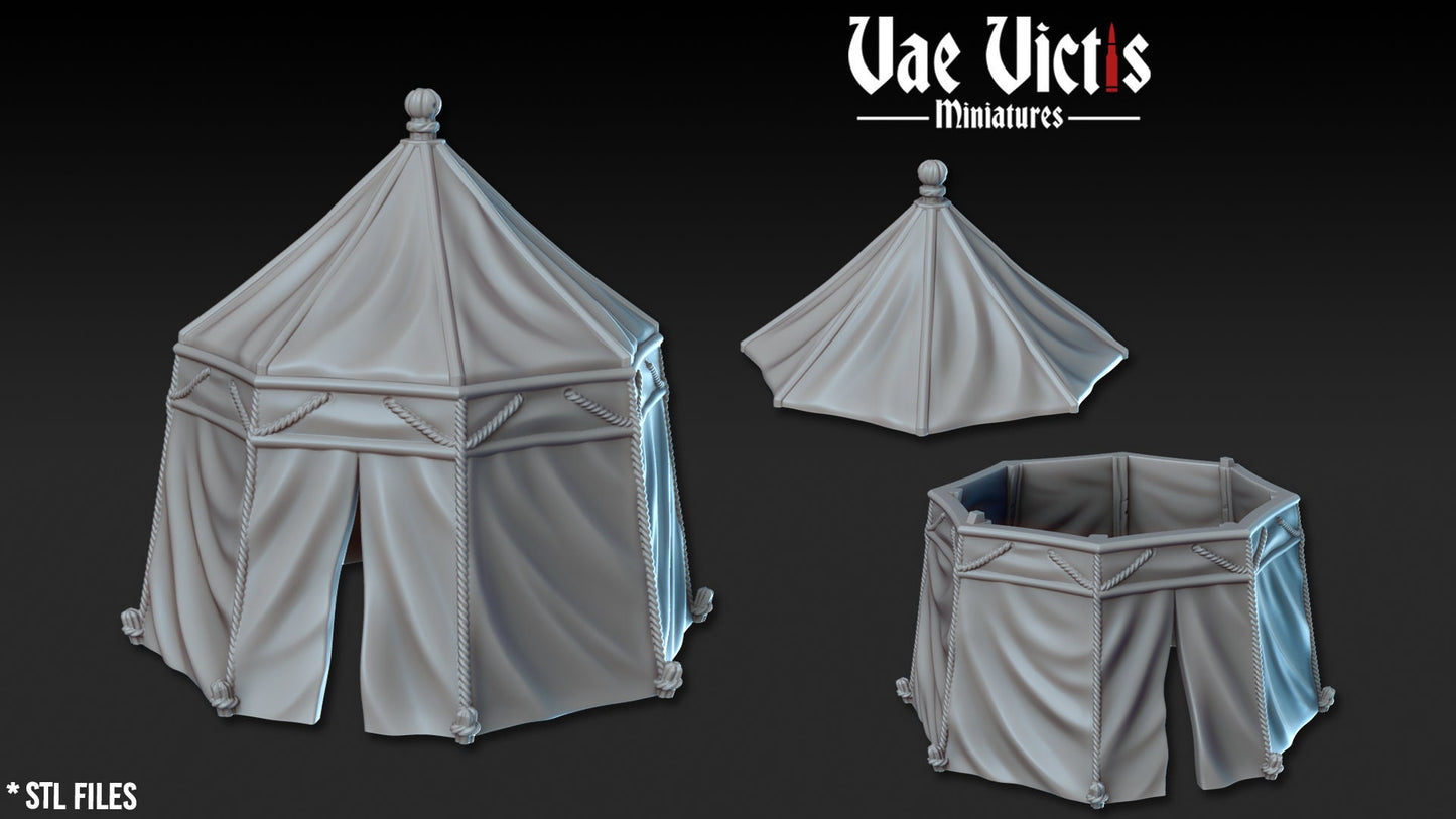 Explorer's Base Camp Terrain Fantasy set, Detailed Tabletop Scenery  for Fantasy tabletop Wargames.