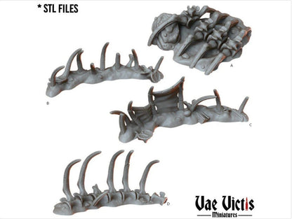 Boneyards Gigantic Dragon Bones Terrain Fantasy set, Tabletop Scenery  for RPGs & Wargaming, for Fantasy Wargames and Tabletop RPGs