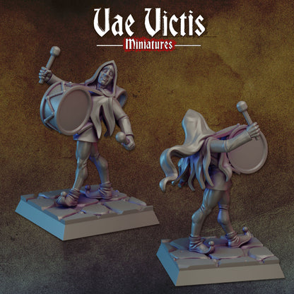 Ratkin Warband, Field Surgeon. Drummer, Noble Fighter,  Fantasy Miniatures by Vae Victis, perfect for Fantasy Wargames and Tabletop RPGs