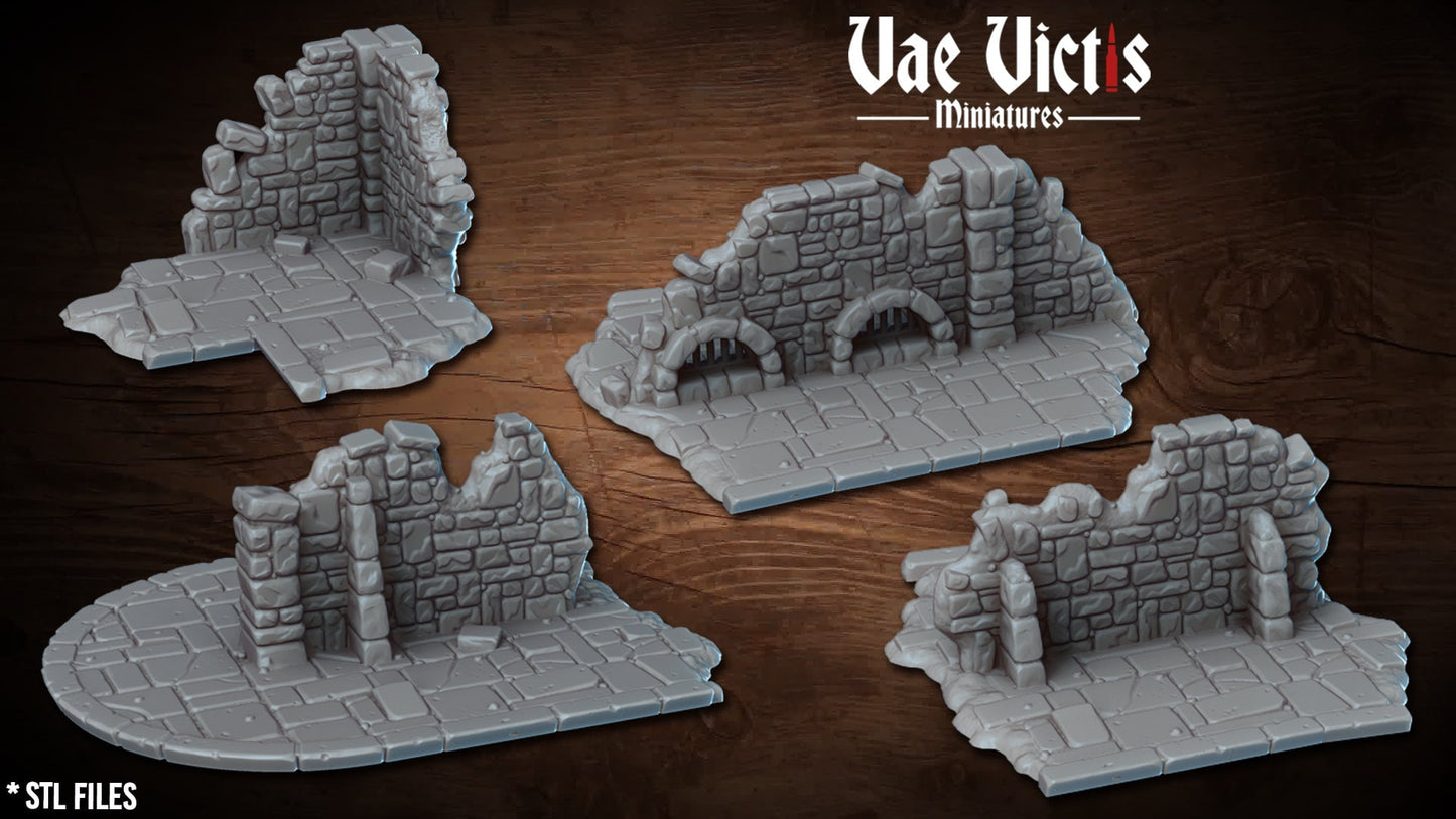 Modular Fantasy Dungeon Terrain 28mm Tabletop Thieves Den 32mm Ruins Terrain suitable for Fantasy Wargames and Tabletop RPGs