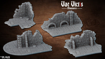 Modular Fantasy Dungeon Terrain 28mm Tabletop Thieves Den 32mm Ruins Terrain suitable for Fantasy Wargames and Tabletop RPGs
