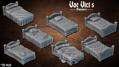 Fantasy Orphanage Scenery and Terrain set, Tabletop Plague victim Scenery  for Fantasy Wargames and Tabletop RPGs