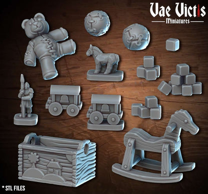 Fantasy Orphanage Scenery and Terrain set, Tabletop Plague victim Scenery  for Fantasy Wargames and Tabletop RPGs