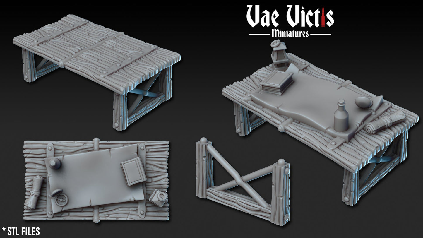 Explorer's Base Camp Terrain Fantasy set, Detailed Tabletop Scenery  for Fantasy tabletop Wargames.