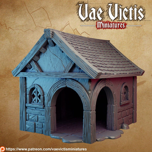 Modular Guard outpost Medieval Building 28mm Tabletop Terrain 32mm suitable for Fantasy Wargames and Tabletop RPGs