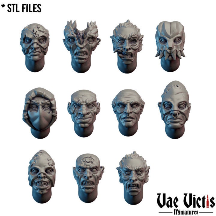 Modular Cultist Miniatures, Bits and Weapon Conversions Fantasy by Vae Victis, perfect for Fantasy Wargames and Tabletop RPGs