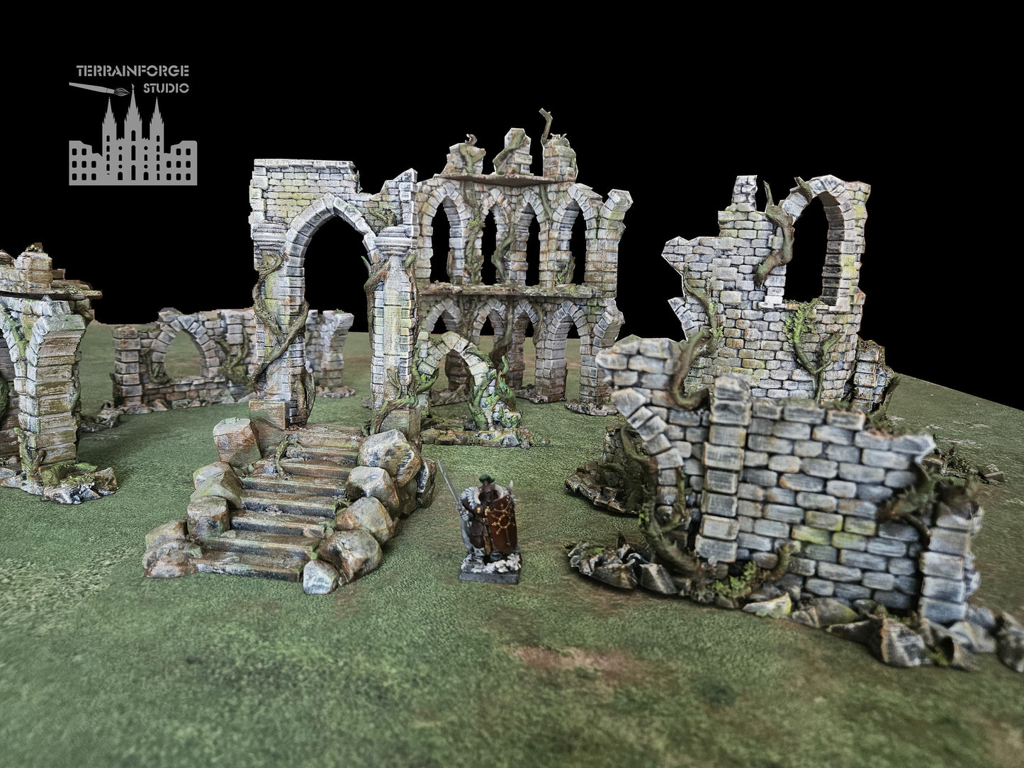 ABANDONED CITY RUINS Modular Wargaming Overgrown Ruins Terrain by Txarli Factory for Tabletop Wargames