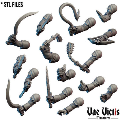 Modular Cultist Miniatures, Bits and Weapon Conversions Fantasy by Vae Victis, perfect for Fantasy Wargames and Tabletop RPGs