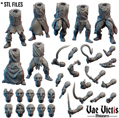 Modular Cultist Miniatures, Bits and Weapon Conversions Fantasy by Vae Victis, perfect for Fantasy Wargames and Tabletop RPGs