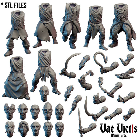 Modular Cultist Miniatures, Bits and Weapon Conversions Fantasy by Vae Victis, perfect for Fantasy Wargames and Tabletop RPGs
