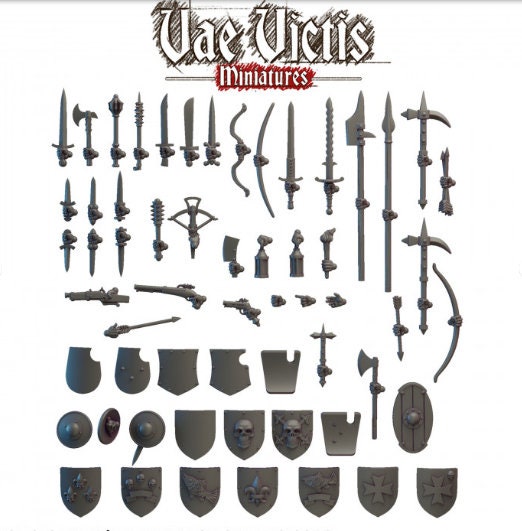 Modular Mercenary Miniatures, Bits and Weapon Conversions Fantasy by Vae Victis, perfect for Fantasy Wargames and Tabletop RPGs