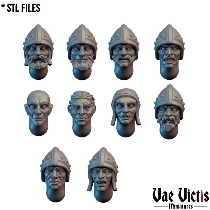 Modular Village Guard Miniatures, Bits and Weapon Conversions Fantasy by Vae Victis, perfect for Fantasy Wargames and Tabletop RPGs