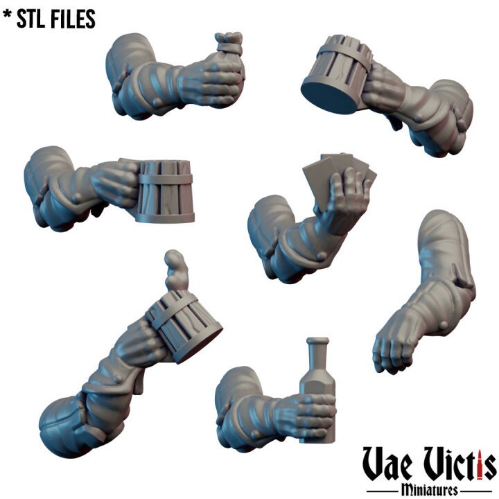 Modular Village Guard Miniatures, Bits and Weapon Conversions Fantasy by Vae Victis, perfect for Fantasy Wargames and Tabletop RPGs