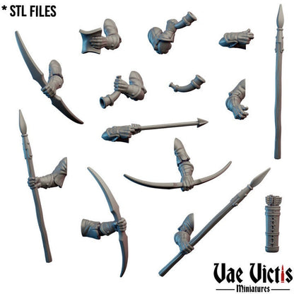 Modular Female Village Guard Miniatures, Bits and Weapon Conversions Fantasy by Vae Victis, perfect for Fantasy Wargames and Tabletop RPGs