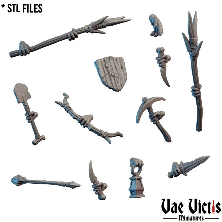 Modular Kobold Warriors, Bits and Weapon Conversions Fantasy by Vae Victis, perfect for Fantasy Wargames and Tabletop RPGs