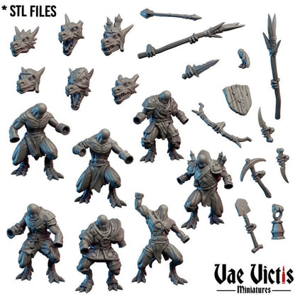 Modular Kobold Warriors, Bits and Weapon Conversions Fantasy by Vae Victis, perfect for Fantasy Wargames and Tabletop RPGs