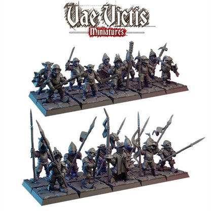 Modular Goblin Warriors, Bits and Weapon Conversions Fantasy by Vae Victis, perfect for Fantasy Wargames and Tabletop RPGs.