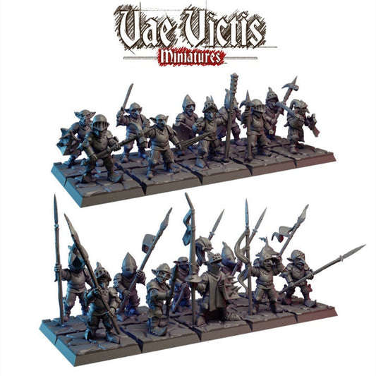 Modular Goblin Warriors, Bits and Weapon Conversions Fantasy by Vae Victis, perfect for Fantasy Wargames and Tabletop RPGs.
