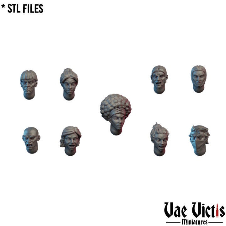 Modular Village Mob Miniatures, Bits and Weapon Conversions Fantasy by Vae Victis, perfect for Fantasy Wargames and Tabletop RPGs