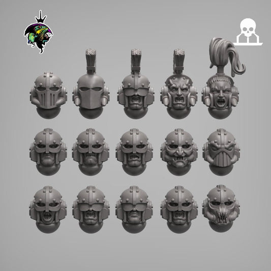 Geno Tyrants, Modular Sci-Fi Wargames Miniatures by Reptilian Overlords, Space Soldier Conversion Bits