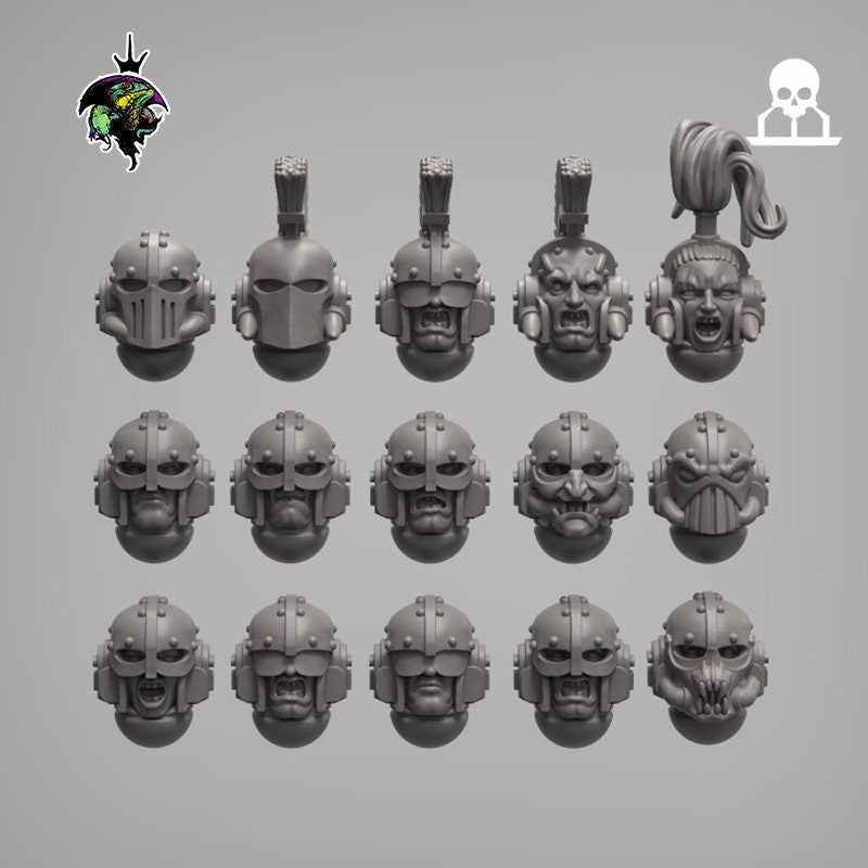 Geno Tyrants, Modular Sci-Fi Wargames Miniatures by Reptilian Overlords, Space Soldier Conversion Bits