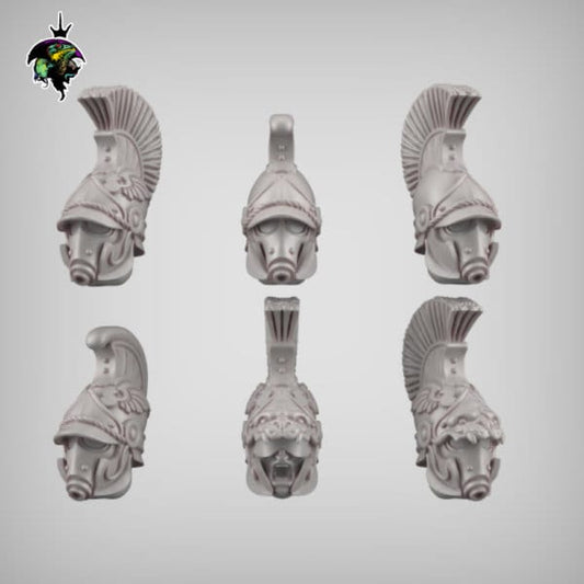 Dragoon Regiment Head set, Modular Space Guardsmen Miniatures by Reptilian Overlords, Miniatures for Sci-Fi Wargames