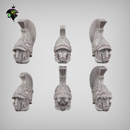 Dragoon Regiment Head set, Modular Space Guardsmen Miniatures by Reptilian Overlords, Miniatures for Sci-Fi Wargames