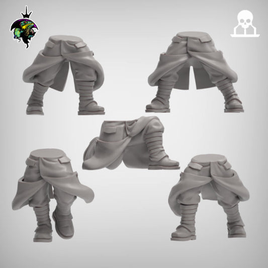French Style Long Coat Legs set, Modular Sci-Fi Guardsmen Miniatures by Reptilian Overlords, Imperial Guard Bits for Sci-Fi Wargames,