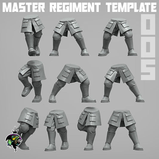 MRT Legs Set 005, Modular Sci-Fi Guard Miniatures by Reptilian Overlords, Sci-FI Guardsmen Bits for Sci-Fi Wargames