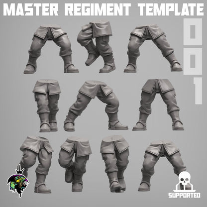 MODULAR Master Regiment Template, Modular Sci-Fi Wargames Space Guard Miniatures by Reptilian Overlords,  Imperial guard infantry regiment