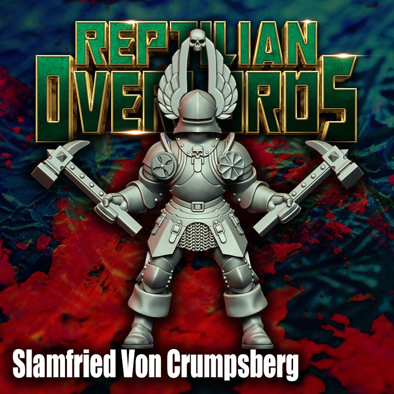 Slamfried von Crumpsberg by Reptilian Overlords, Fantasy Wargames Empire General Marshal, Empire Captain