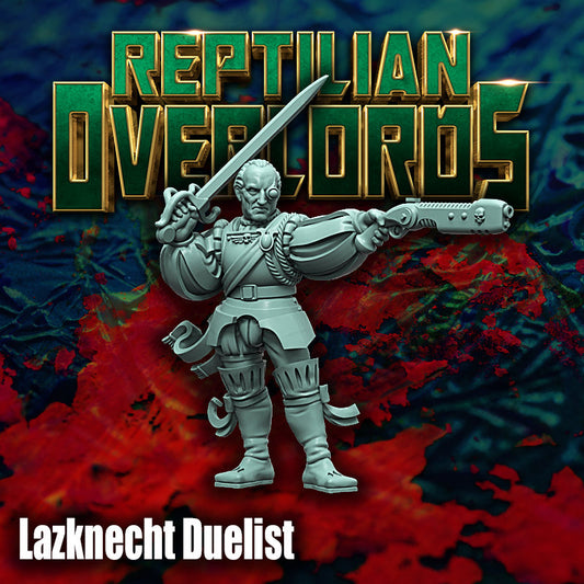 Lazknecht Duelist, Space Castellan Proxy, Sci-Fi Wargames Miniatures by Reptilian Overlords, Grimdark Guardsmen Character