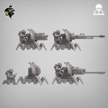 Heretic Heavy Weapons Team, Chaos Worshipper Sci-Fi Wargames Miniatures by Reptilian Overlords