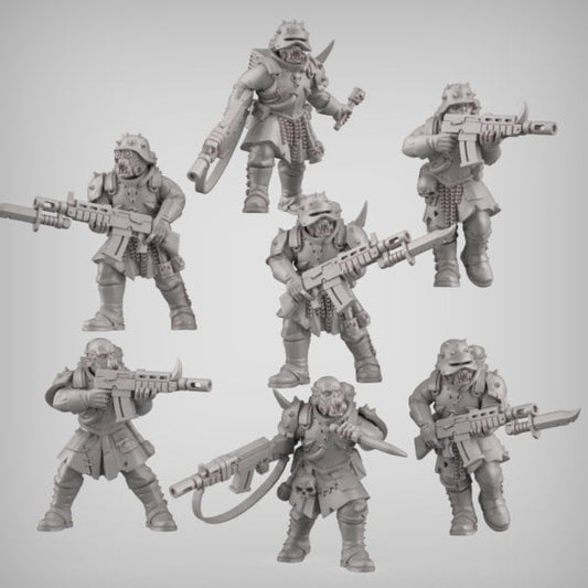 Modular Chaos Heretic Starter, Chaos Worshipper Sci-Fi Wargames Miniatures by Reptilian Overlords, Imperial Guard