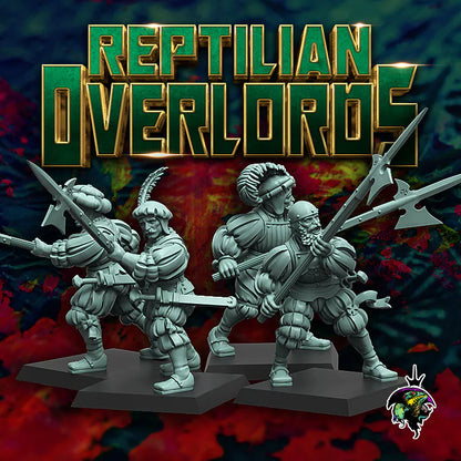 Imperial Landsknecht Spears and Halberds Miniatures, Bits and Weapon Conversions by Reptilian Overlords for Fantasy Wargames