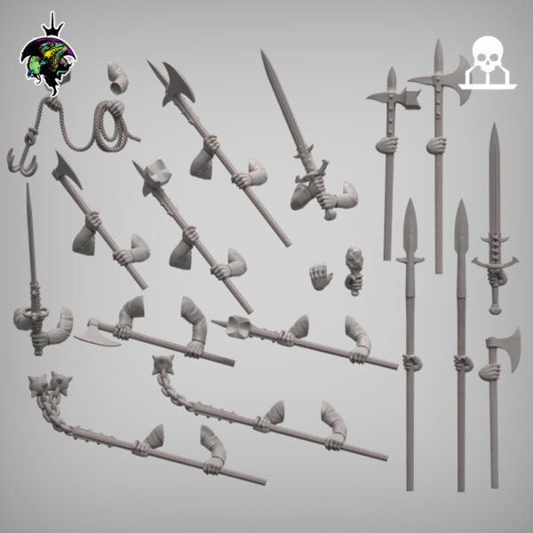 Weapons pack, Bits and Weapon Conversions Fantasy Miniatures by Vae Victis, perfect for Fantasy Wargames and Tabletop RPGs
