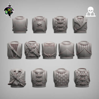 Modular Mercenary Bits, Weapon packs, Heads, Torsos and Legs. Fantasy Miniatures by Reptilian Overlords, Fantasy Wargames and Tabletop RPGs