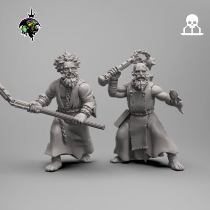 Modular Flagellants, Warrior Priests and Zealots, Witch Hunter Warband. Fantasy Miniatures by Reptilian Overlords, perfect for Wargames